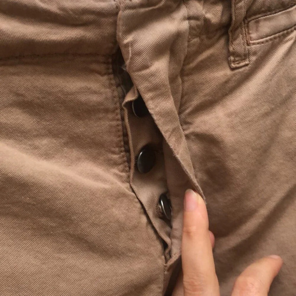 FRAME Le Tomboy  Ripped Trouser Washed Dark Sand Distressed Size 26 NWT - Picture 5 of 9